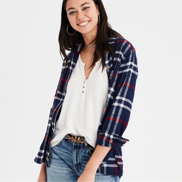American Eagle | Boyfriend Fit Flannel - Picture 3 of 4